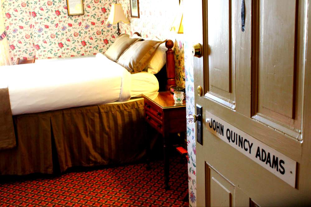 Guests can choose to stay in the room where President John Quincy Adams stayed in 1843. Photo by Vivienne Machi