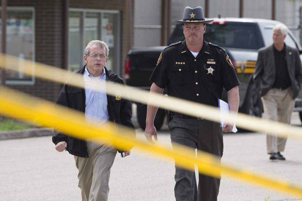 Attorney General Mike DeWine and Sheriff Charles Reader